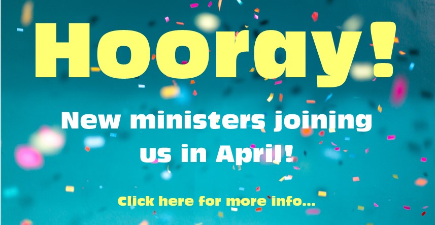 NEW MINISTERS*Moving to Sherford during the Easter holidays, and we can't wait to join you!*More details